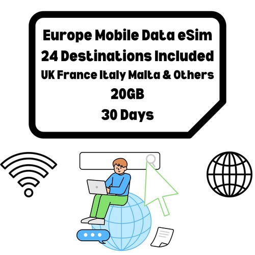 Europa Mobile Data eSim 31 krajów w zestawie | 5 GB-20GB 30-60 dni - Zdjęcie 5 z 10