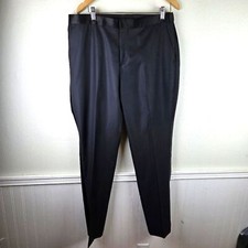 Express NWOT Tuxedo Wool Blend Slim Black Men's Pants Size 34X34