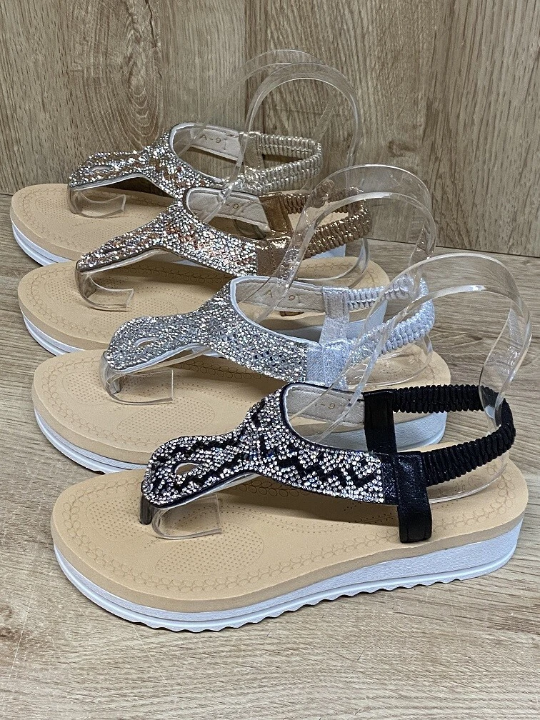 Sandalen zehentrenner glitzer Clearance