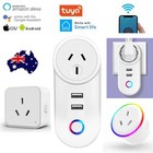 Wifi Smart Power AU / USB Plug Socket Outlet Switch APP Voice For Alexa GOOGLE