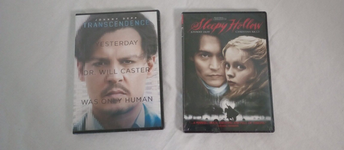 Sleepy Hollow Transcendence 2 DVD Johnny Depp Christina Ricci New