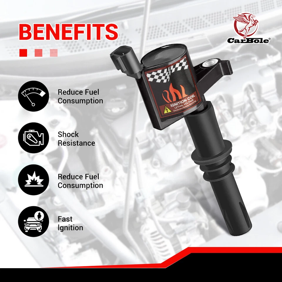 Bobinas de ignição 8X e velas de ignição de platina para 2005-2008 Ford F250 F350 5.4L DG511 - Imagem 4 de 4