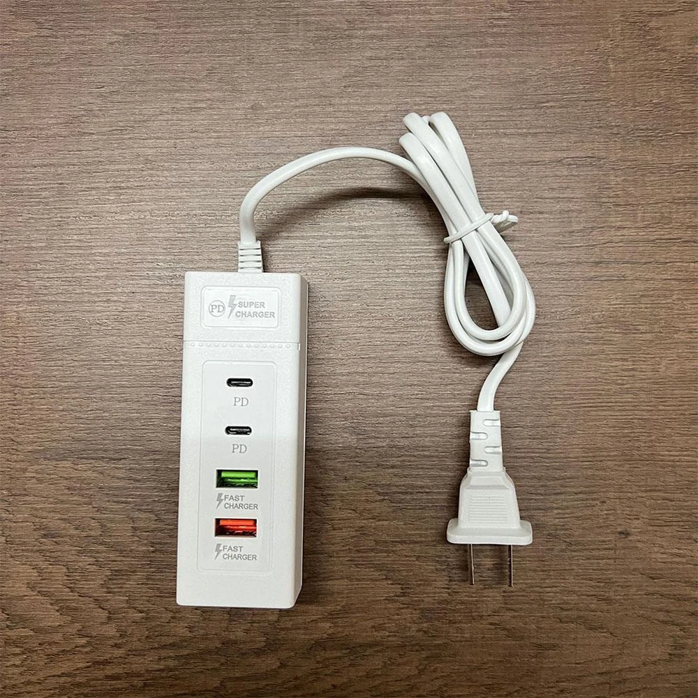 4-Port USB Hub with PD Type-C Fast Charging for Travel