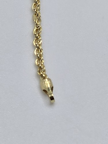 10k Yellow Gold 7" 2MM Rope bracelet - Picture 6 of 8