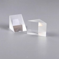 2PCS 35x35x35mm K9 Optical Glass Triangular Right Angle Prism for Research