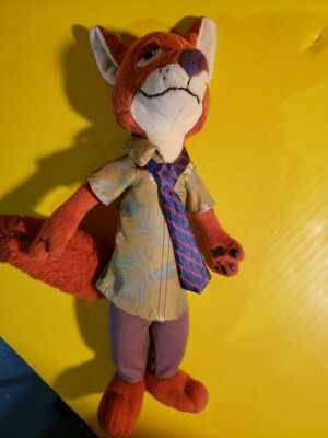 Disney Store Zootopia Nick Wilde 13'' Plush Stuffed Animal Toy Fox