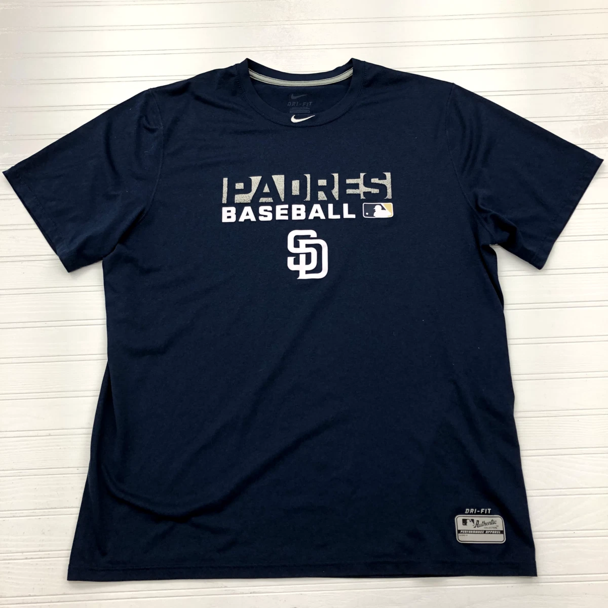 Nike Dri Fit San Diego Padres Baseball Blue Graphic T-shirt Adult Size  XL"