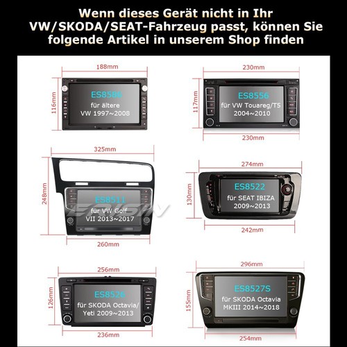 8-Kern Android 13 CD Autoradio GPS Navi Für VW Golf 5/6 Passat Tiguan Seat Skoda - Bild 20 von 24