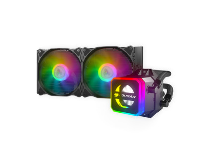 COUGAR Helor 240, RL-HLR240-V1, Liquid CPU Cooler, 240 mm, with 2 Vortex Omega 1