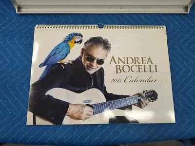 2015 SIGNED (ANDREA BOCELLI) CALENDAR  ️ 12''X 16''1/2 / SEE PHOTOS 