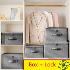 2025 Storage Box With Combination Code Lock Storage Box with Lid Fabric Closet
