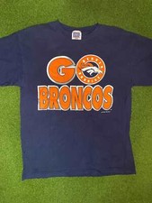 1998 Denver Broncos - Go Broncos - Double Sided - Vintage NFL T-Shirt Large 
