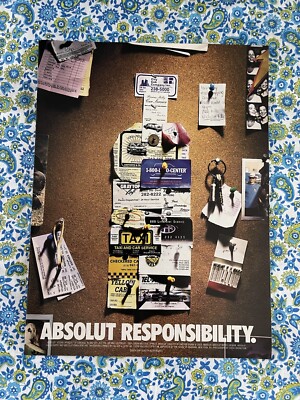 Absolut Vodka 1998 Print Ad Absolut Responsibility