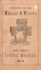 Wheeler & Wilson No' 8 Sewing Machine Instruction PDF SentViaEmail
