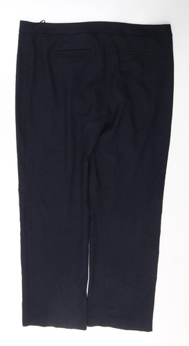 EAST Womens Blue Polyester Blend Trousers Size 18 L30 in - Picture 2 of 12