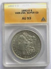 1882O ANACS AU53 VAM 29A  Dbld Date, Clshd Obv G & First t, Clshd Rev M Super CD