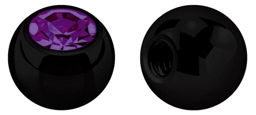 Piercing Gioielli Chiusura Ball Vite Sfera Nero IN 1,6mmx5mm con Zirconia - Foto 30 di 44