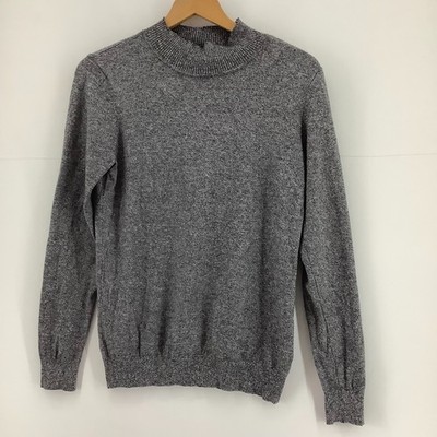 ANDREW MARC Langarm-Pullover grau meliert Stehkragen Oberteil M/M