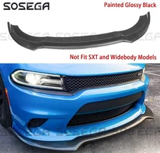 For Dodge Charger SRT 2015-2023 Carbon Painted Front Bumper Lip Splitter Spoiler