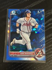 2022 Bowman Chrome Sapphire Prospect Luke Waddell 1st Bowman #BCP-48 Braves