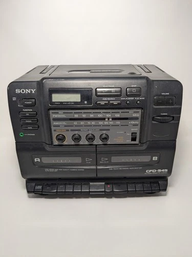 Vintage Sony CFD-545 Boombox Tested & Working - Mega Bass / CD / Casette / AM FM