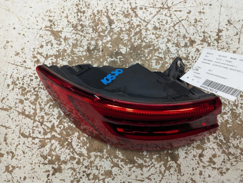 Driver Left Tail Light Quarter Panel Mounted Fits 17-19 AUDI A4 793210 - Image 2 of 4