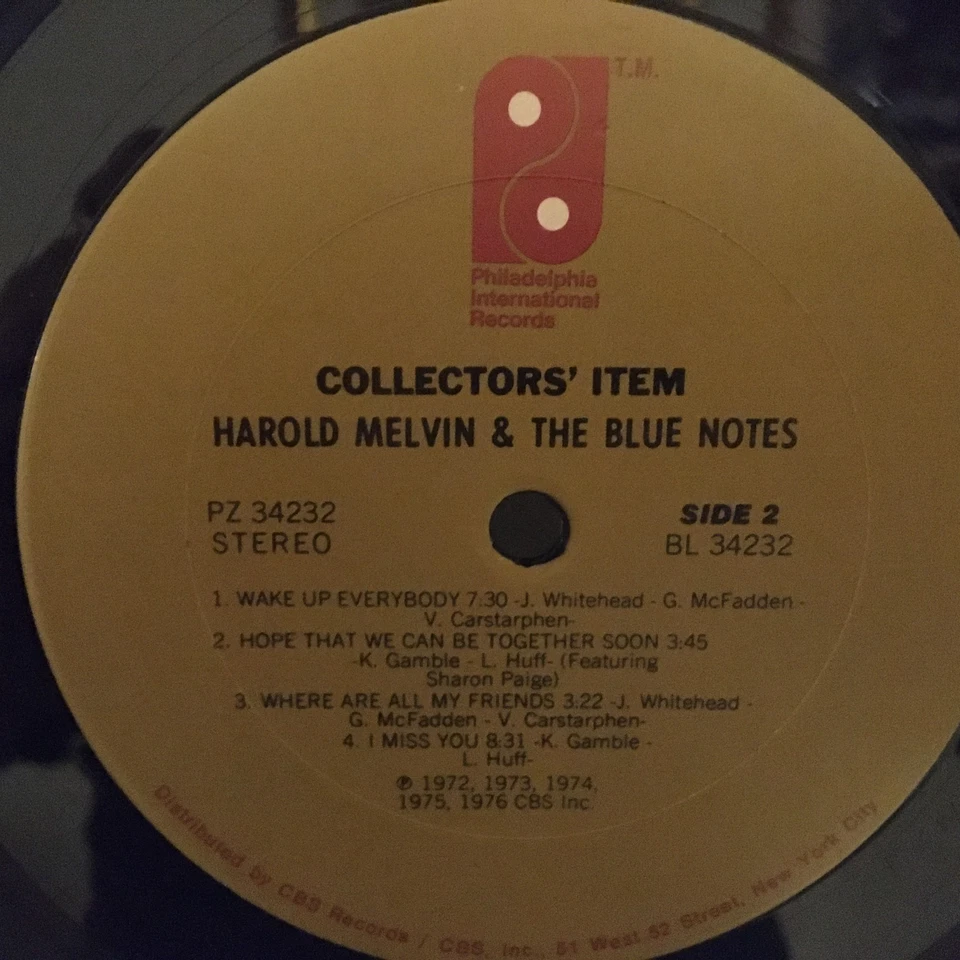 HAROLD MELVIN & THE BLUE NOTES Collectors' Item PZ34232 LP Foto 4 de 4