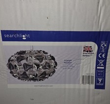 Image of SEARCHLIGHT Pendant 5803-3SM Chrome Acrylic Ceiling Light Fixture