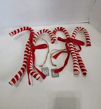 Set Of 2 - RAZ Imports Jute Christmas Candy Canes
