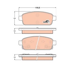 Satz Bremsbeläge Bremsklötze hinten für Opel Zafira C P12 | 24008397