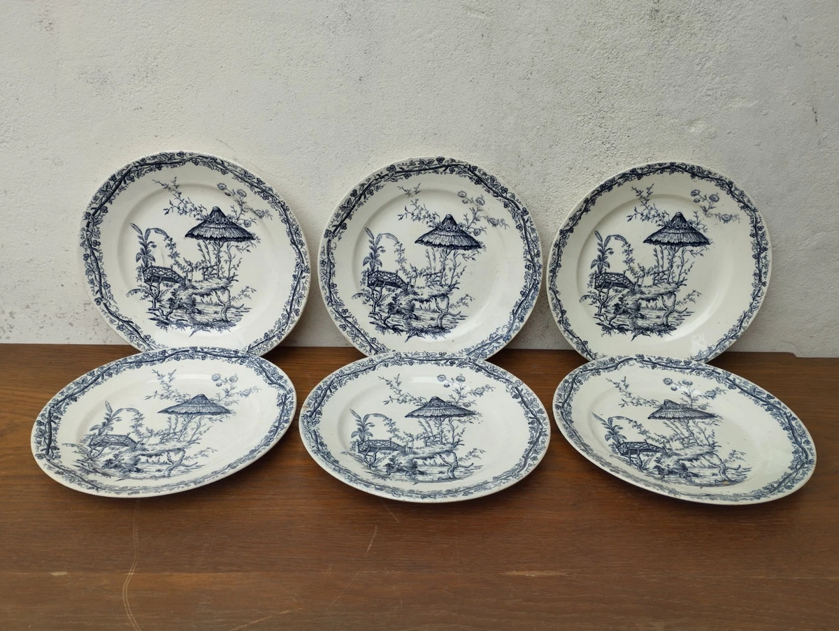 Ancienne Jatte Miniature Dînette Lunéville Keller Et Guerin - Motif Bleu - 1860 (occasion)