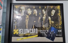 Signed/Autographed Yellowcard Band Promo Poster, Guaranteed Authentic