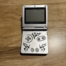 Nintendo Game Boy Advance GBA SP Silver Tribal Limited Edition AGS-001 Tested