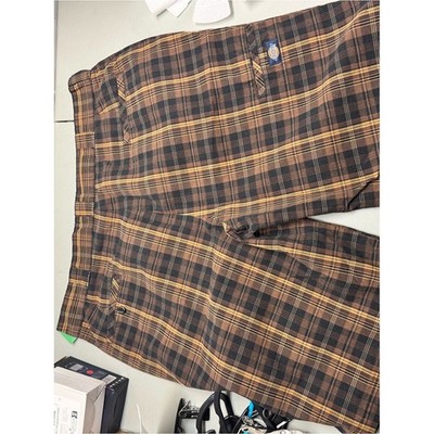 Dickies Brown and Yellow Plaid Shorts