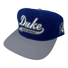 Vintage 90s Starter Duke University Blue Devils Snapback Hat Tailsweep 100% Wool