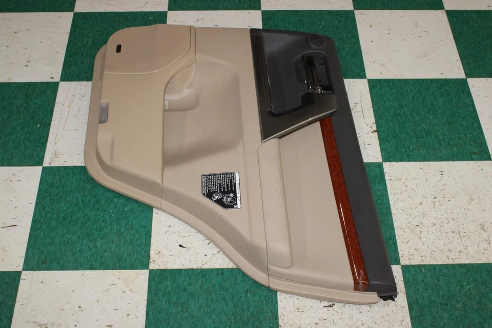 13-15 LAND CRUISER Sandstone Tan Woodgrain Rear Right Door Trim Panel Factory OE Foto 4 de 4