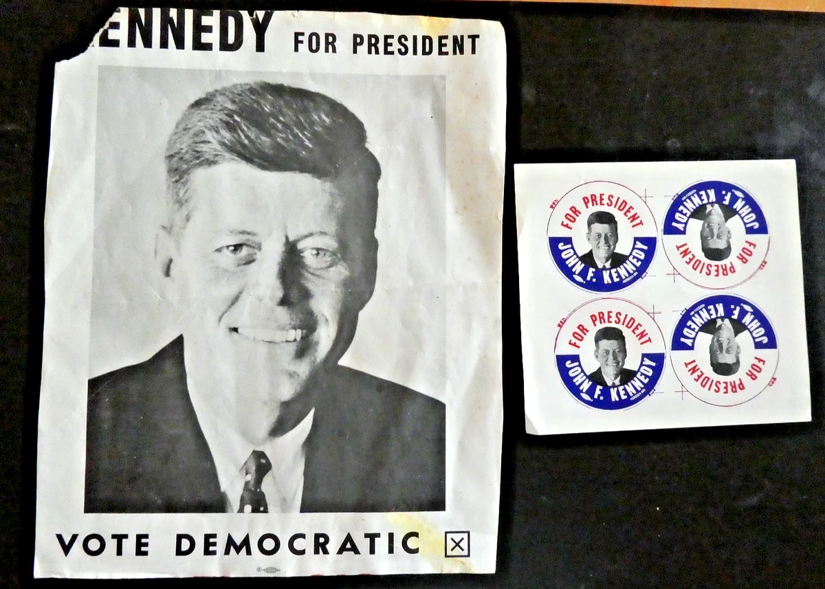 Jfk Poster In John F. Kennedy Collectibles 1961-1963 for sale | eBay