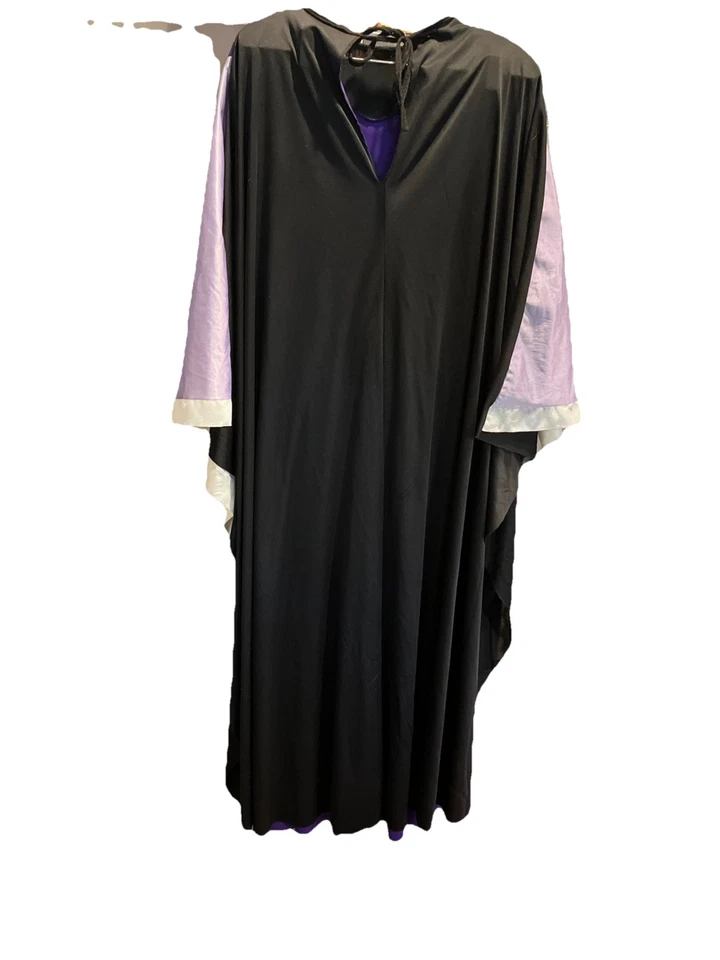 Disney Snow White EVIL QUEEN purple Black Witch DRESS Villain Womens Long Flowy - Image 3 of 4