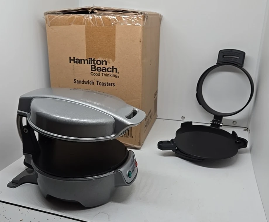 Hamilton Beach 25475A Breakfast Sandwich Toaster New In Open Box Tests Powers Up