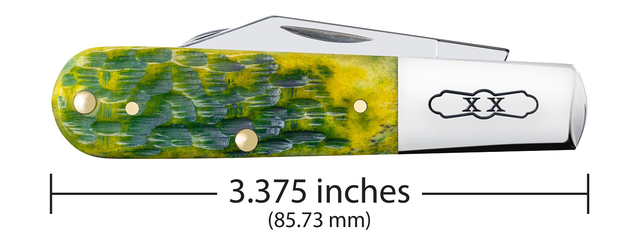 Case xx Knives Barlow Jigged Green Apple Bone 27865 Pocket Knife Stainless