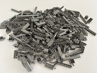 SHIPS FREE LEGO Lot of 110 PARTS / 8oz OLD DARK GRAY Technic Lift Arm Beam Brick