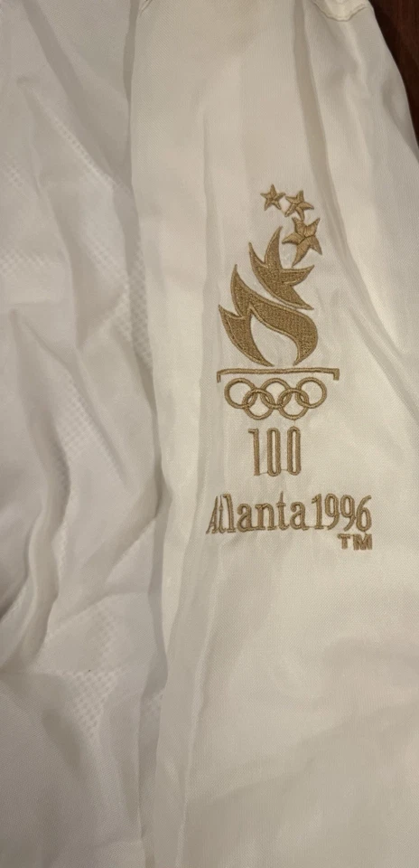 Chaqueta Pullover XL Atlanta Vintage 1996 Starter Juegos Olímpicos Juegos Olímpicos - Blanca - Rara Foto 2 de 4
