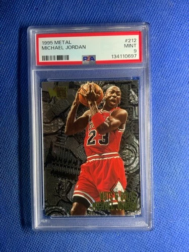 1995 95/96 FLEER METAL NUTS & BOLTS MICHAEL JORDAN CARD PSA 9 MINT #212