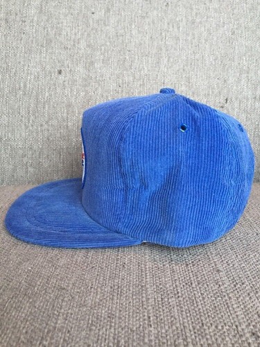 Vtg Kinsmen Telemiracle 1985 Corduroy Snap Back Hat Blue Canada Saskatchewan SK - Picture 3 of 7