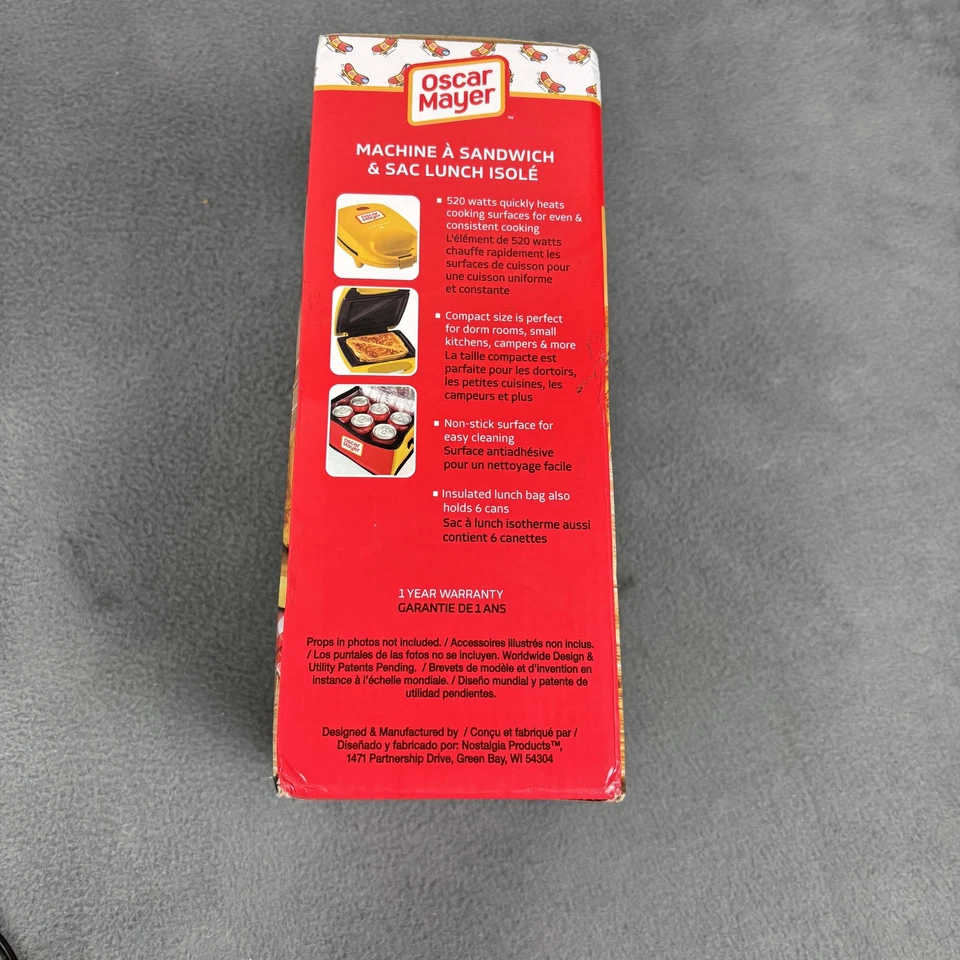Новый редкий желтый коллекционный производитель сэндвичей Oscar Mayer и изолированный обеденный мешок - Изображение 3 из 4