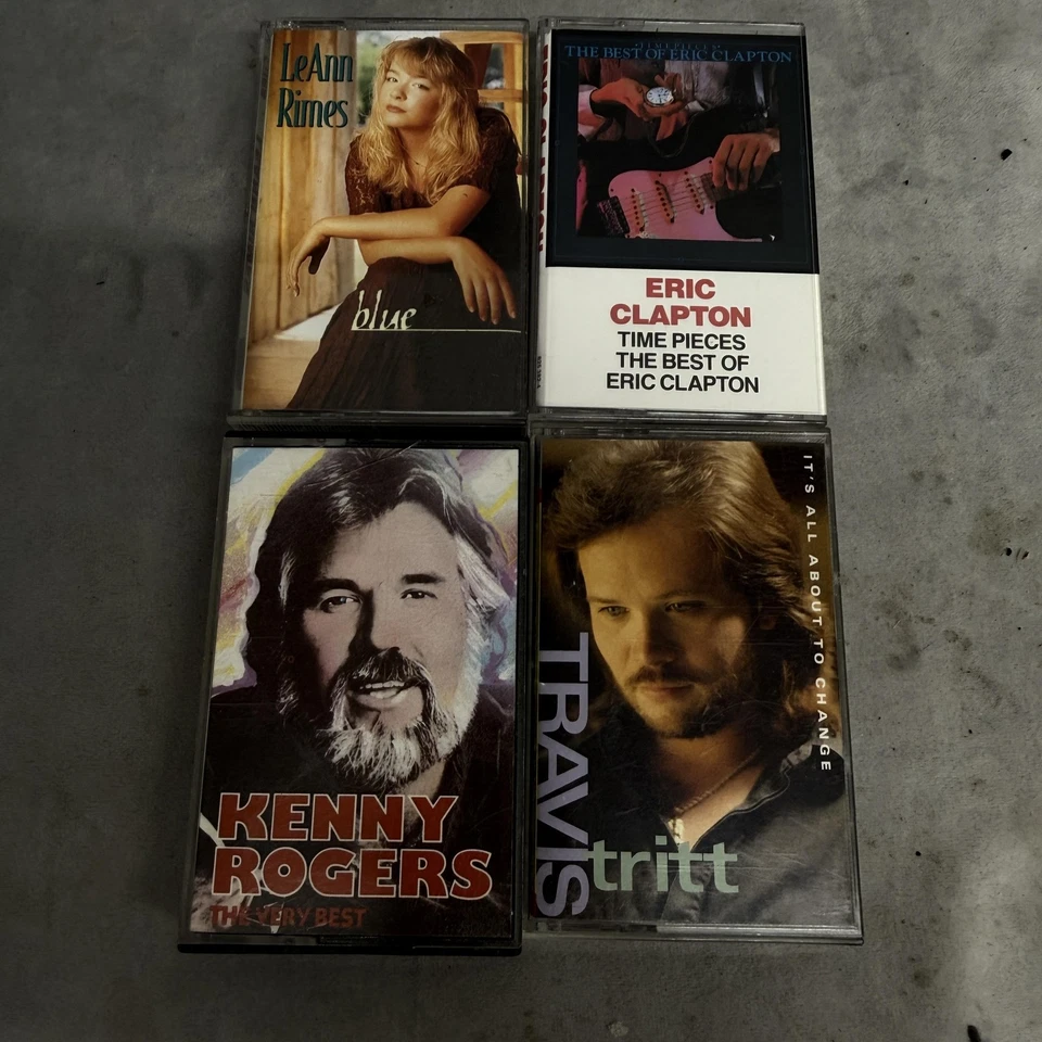 Lot 18 Country Cassette Tapes Kenny Rogers LeAnn Rimes Clapton Hits - Image 2 of 4
