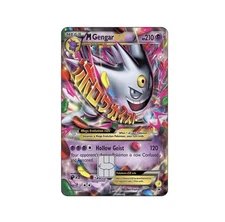 Gengar Ex Pokémon Debit Credit Card Skin - Small Chip - Holographic Star Laser ￼