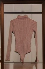 FP Movement by Free People Washed Pink Ribbed Bodysuit Sz L