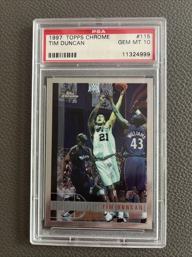 1997 Topps Chrome - Tim Duncan #115 (RC) PSA 10