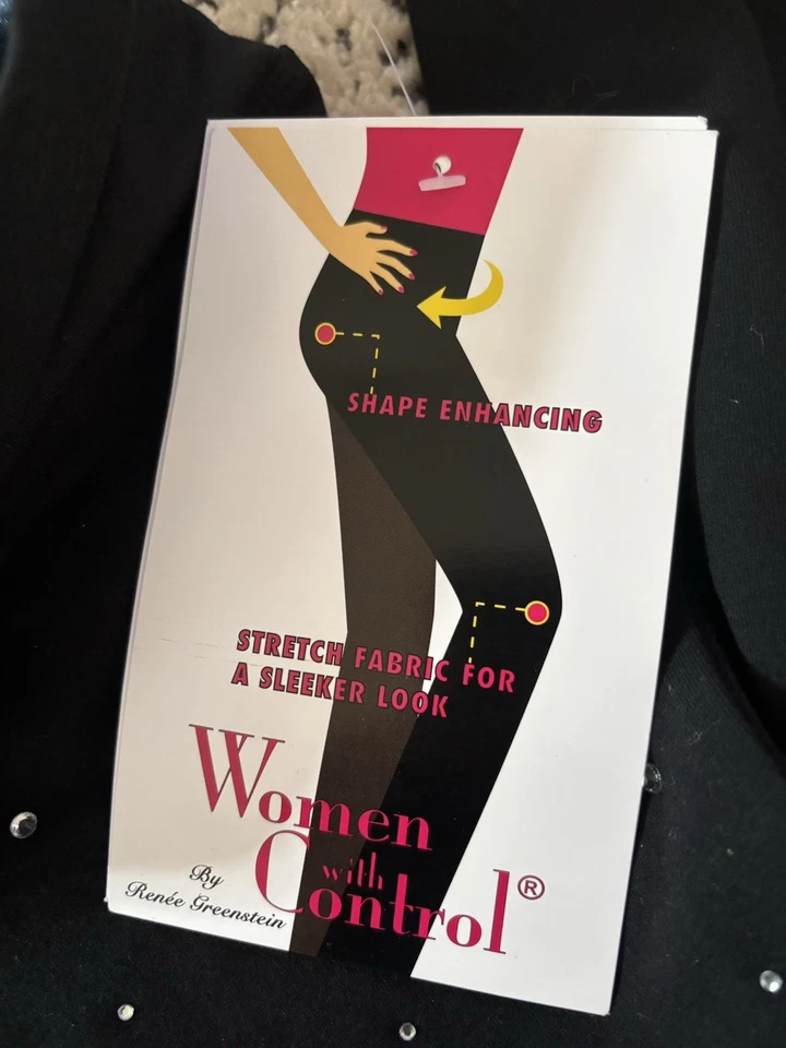 Mujer Con Control Leggings Negros Medianos Nuevos Con Etiquetas Foto 2 de 3